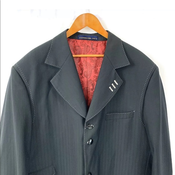 Valentino Ferrel 50R 2XL Italy Mens Blazer Black